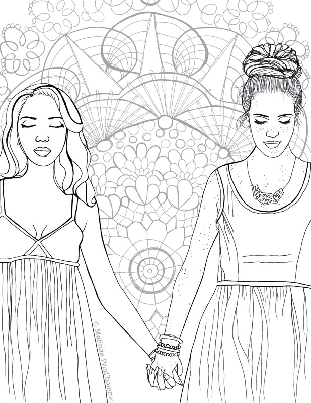 colouring contest, colouring page, beauty, love, gay, gay women, gay couple, gay love, pride, 